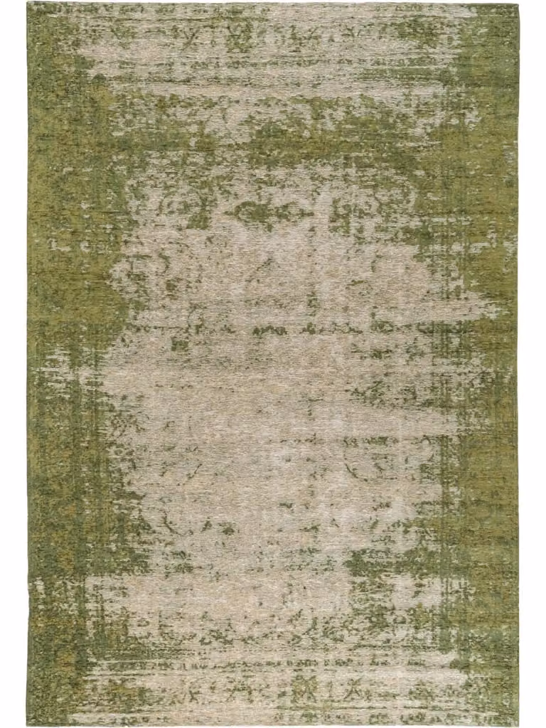Alfombra de tejido plano Benuta en color verde con diseño patchwork de estilo clásico, An/P: 195 x 285 cm