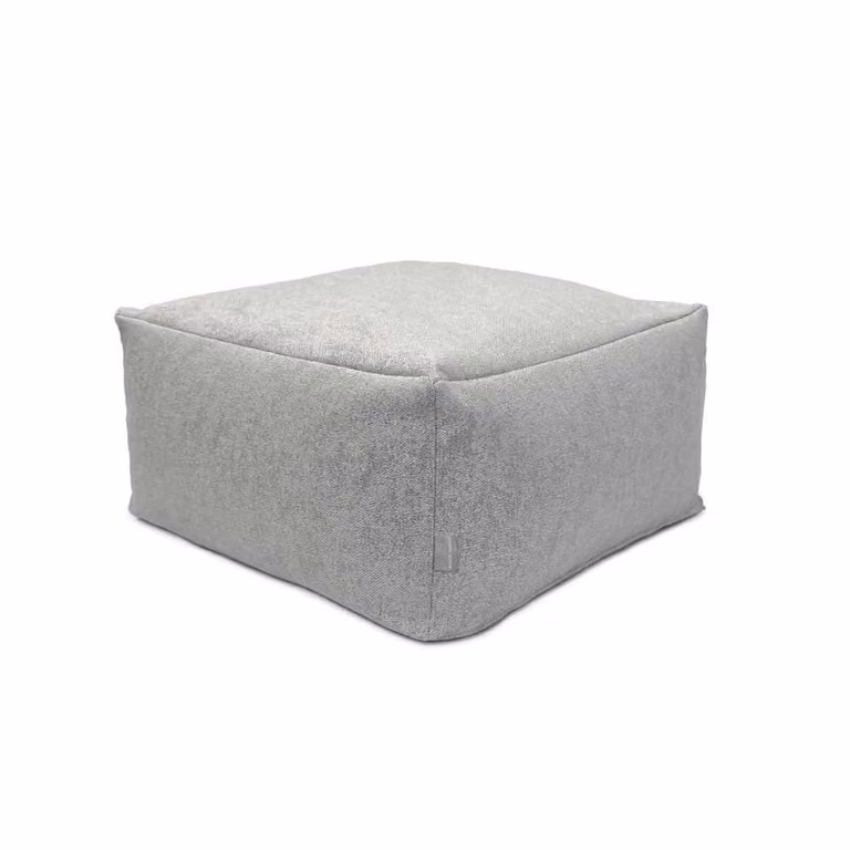 Puff de algodón Naf Naf gris con funda desenfundable An/P/Al: 50 x 50 x 25 cm