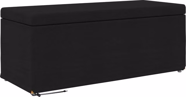 Taburete moderno SYFAX en color negro con estructura de madera y tapizado de tela, An/P/Al: 41 x 40 x 101 cm
