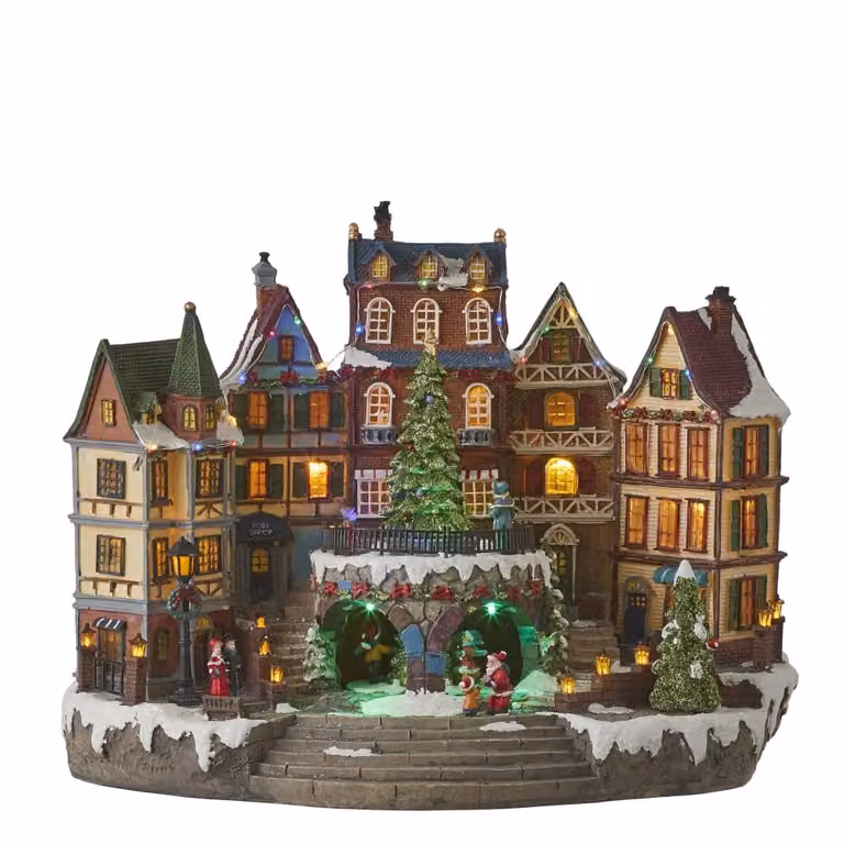Pueblo navideño en miniatura LuVille multicolor An/P/Al: 41.5 x 31.5 x 25 cm