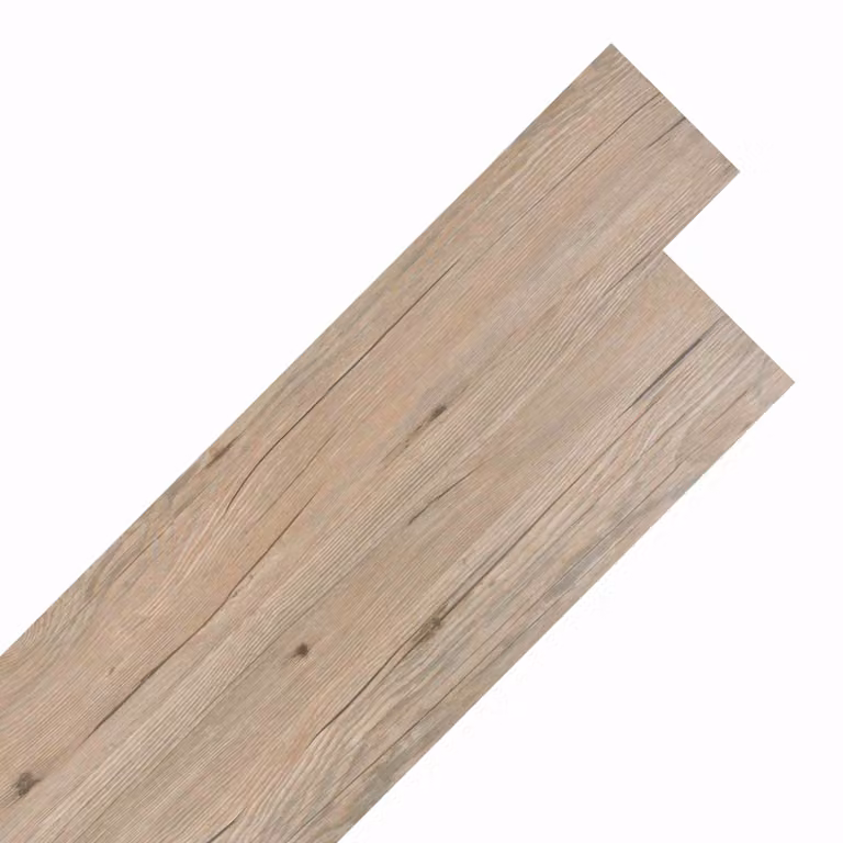 Tableros de suelo autoadhesivos vidaXL con efecto madera de roble en color marrón, 2,51 m², 18 unidades de PVC
