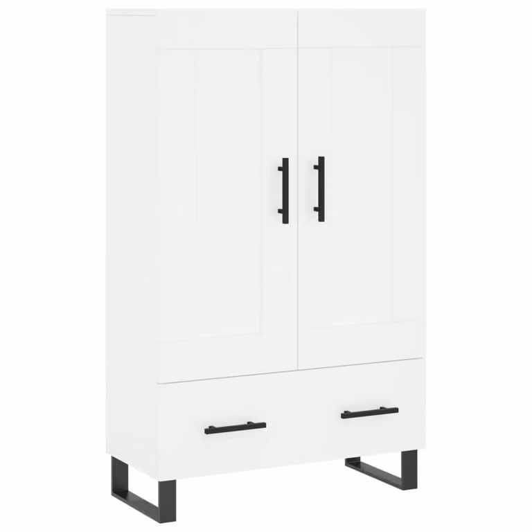 Aparador alto moderno vidaXL en madera de ingeniería blanco An/P/Al: 69,5 x 31 x 115 cm