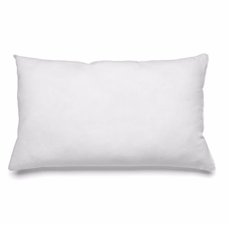 Cojín rectangular de relleno de algodón y poliéster de Bazar Bizar, color blanco, An/P/Al: 40 x 60 x 10 cm