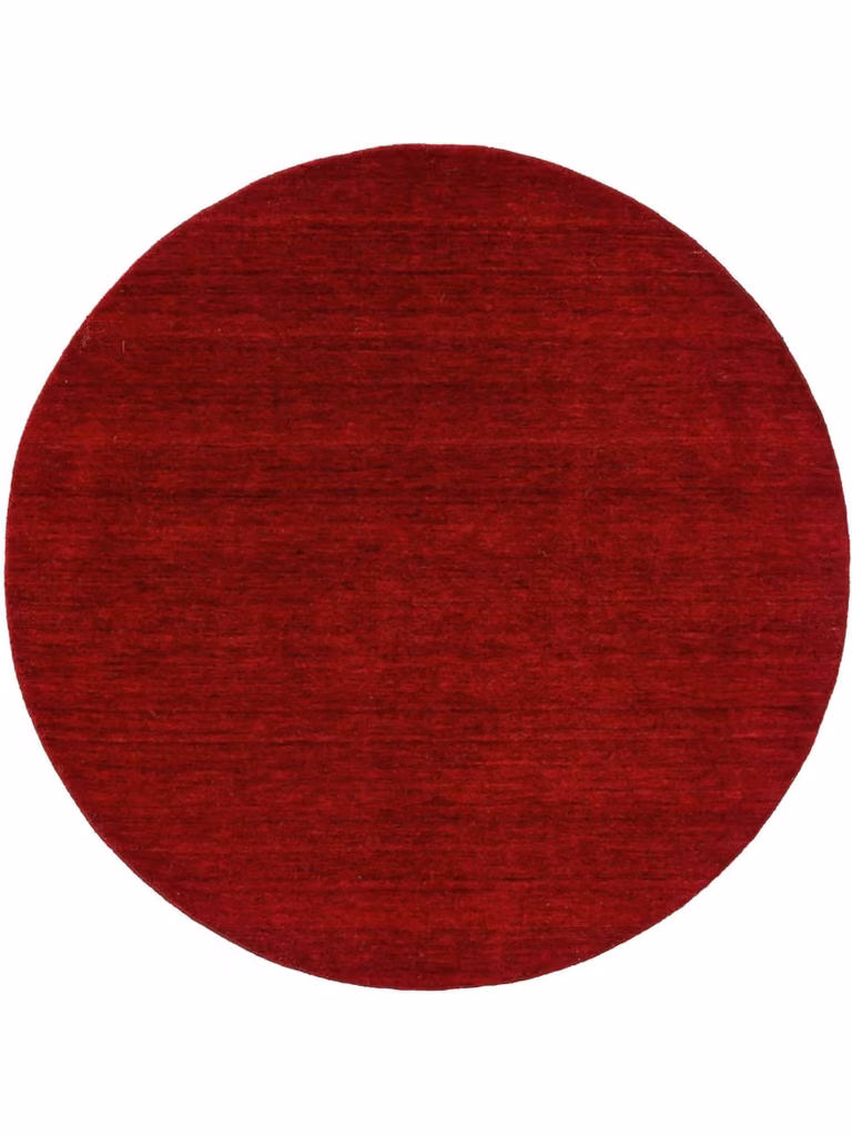 Alfombra redonda de lana Benuta en color rojo de 160 cm de diámetro