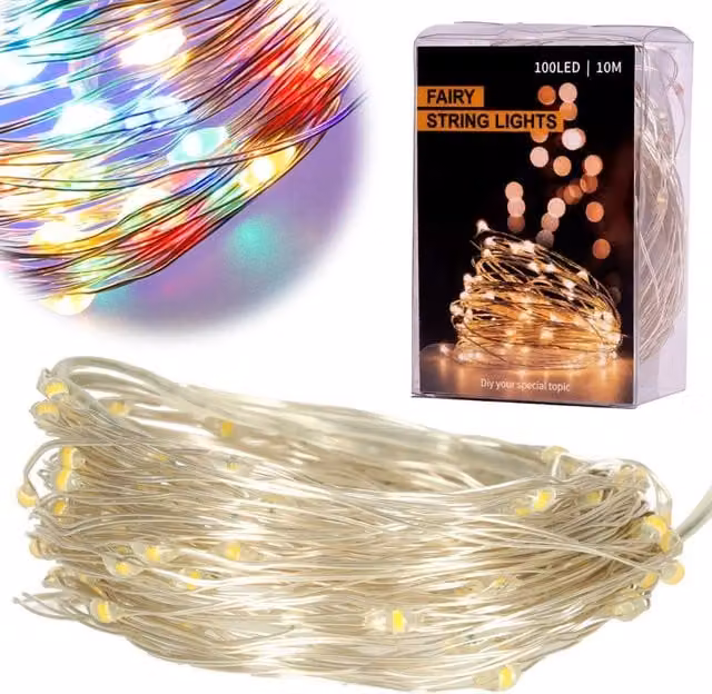 Guirnalda de luces LED decorativas NORTHIX multicolor con 100 LED y 10 m de longitud