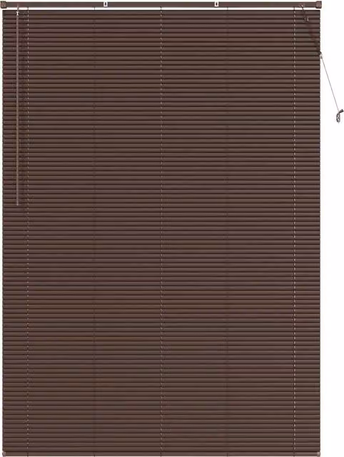 Persiana veneciana SYFAX marrón con patrón, An/P/Al: 150 x 25 mm x 213 cm