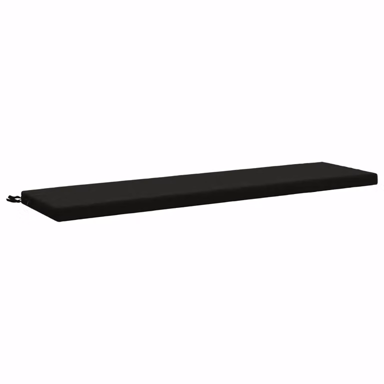 Cojín de banco vidaXL SOEST rectangular de poliéster negro An/P/Al: 140 x 40 x 5 cm