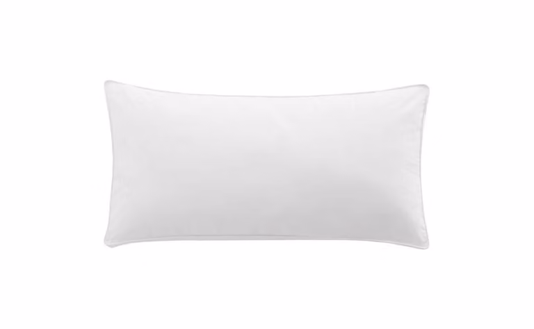 Almohada Duvedecor de microfibra blanca de volumen medio, An/P/Al: 80 x 40 cm