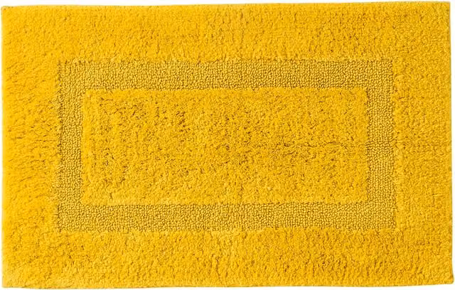 Alfombra de baño reversible Graccioza de algodón color amarillo y diseño moderno para adultos