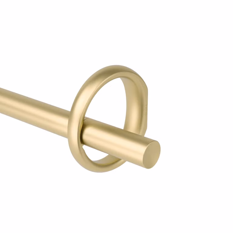 Barra de cortina extensible Umbra en metal color oro para montaje en pared