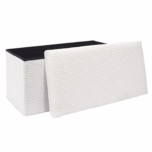 Banco Baúl Plegable de Pana Scott de HOME DECO FACTORY, Beige, An/P/Al: 76 x 38 x 38 cm
