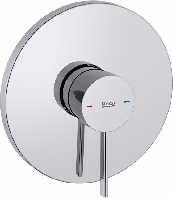 Grifo monomando empotrable para ducha Ona de Roca en acabado cromo