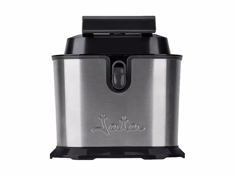 Exprimidor de cítricos Jata JEEX1236 de 1100W en color plata y gris con acabado en acero inoxidable