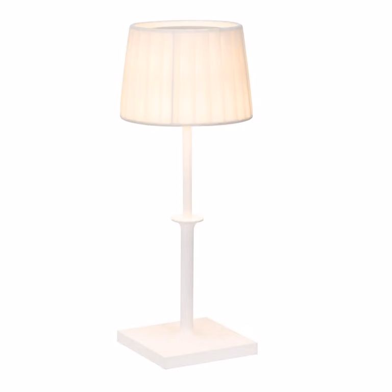 Lámpara de mesa LED recargable Zafferano con acabado bronce y control táctil regulable