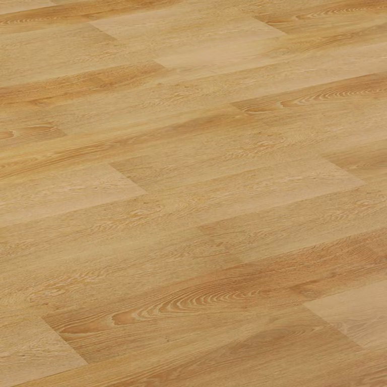 Suelo laminado vidaXL con efecto madera en marrón dorado, resistente al agua y con sistema de clic, pack de 15 unidades, An/P/Al: 101 x 20 x 0,8 cm