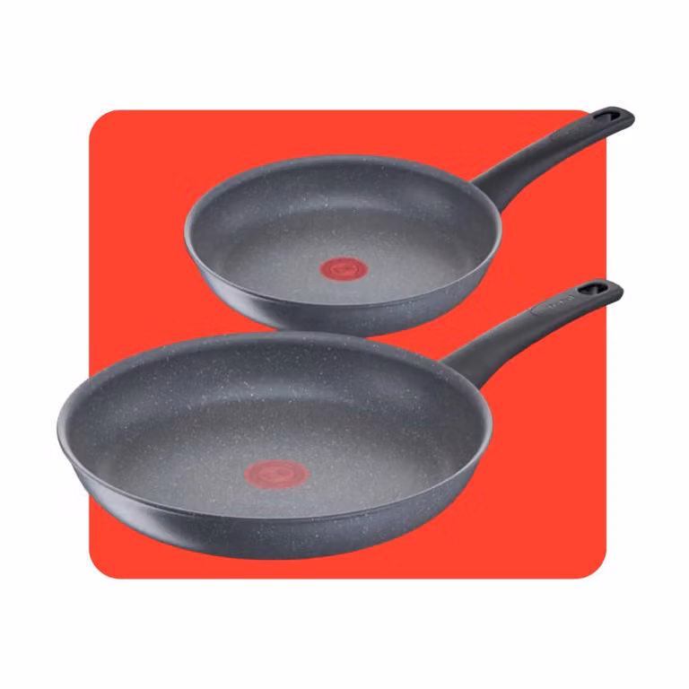 Set de 2 sartenes Tefal Healthy Chef de aluminio con antiadherente en color gris, diámetros de 24 cm y 28 cm