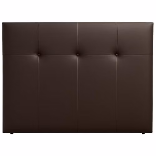 Cabecero de cama tapizado DESCANSIN en polipiel color wengue para cama de 180 cm