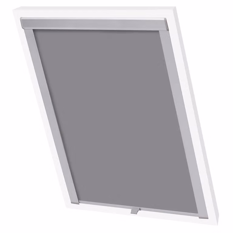 Persiana opaca enrollable térmica de poliéster gris vidaXL
