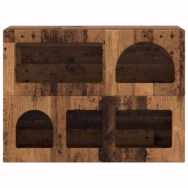 Aparador ELST de vidaXL en madera recuperada color marrón An/P/Al: 80.5 x 35 x 59 cm