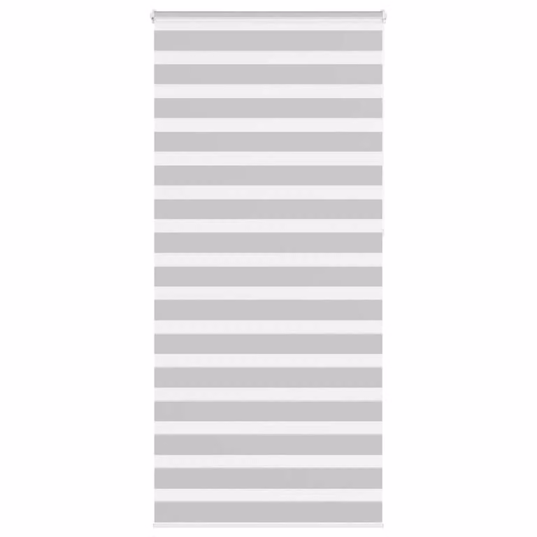 Estor cebra vidaXL gris claro de poliéster con diseño de rayas, An/Al: 90,9 x 230 cm