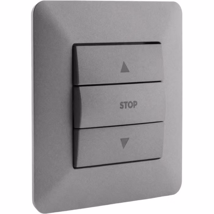 Interruptor de tornillo Zenitech para control de persianas, color gris