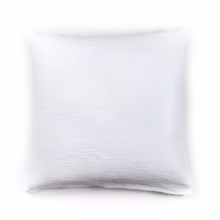 Funda de almohada de algodón de Maison d'été en color blanco, diseño minimalista, 65 x 65 cm