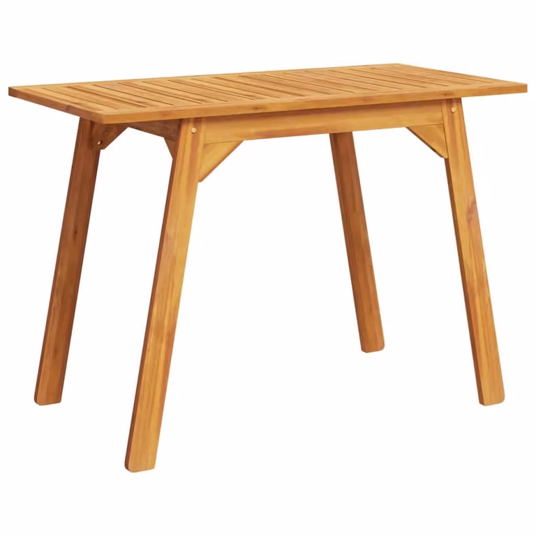 Mesa de comedor de jardín Syfax de madera de acacia tratada y aceitada en color marrón, An/P/Al: 110 x 56 x 75 cm