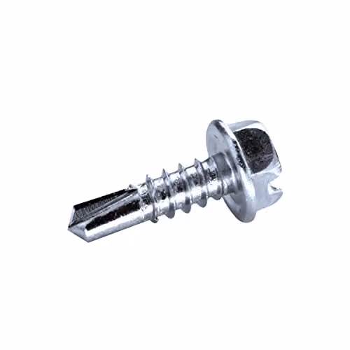 Pack de 1000 tornillos autoperforantes Goebel de cabeza hexagonal y acero galvanizado color plata, 3,9 x 13 mm