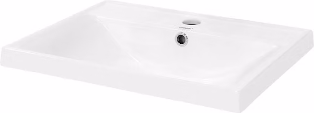Lavabo encastrable ML-Design de cerámica blanca con diseño rectangular para mueble de baño, An/P/Al: 51 x 15,5 x 41,5 cm