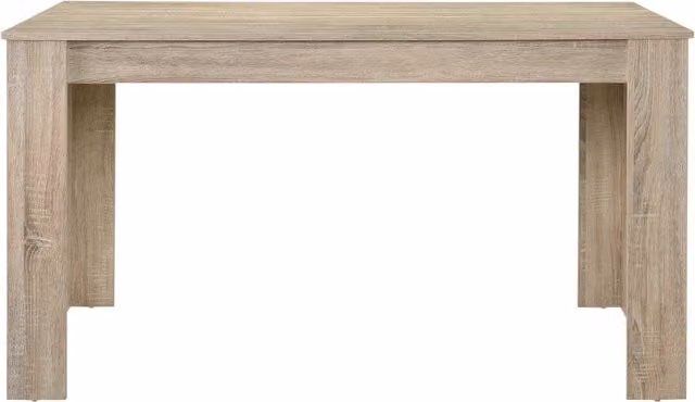Mesa de comedor y salón moderna Helloshop26 de madera en color marrón claro y beige