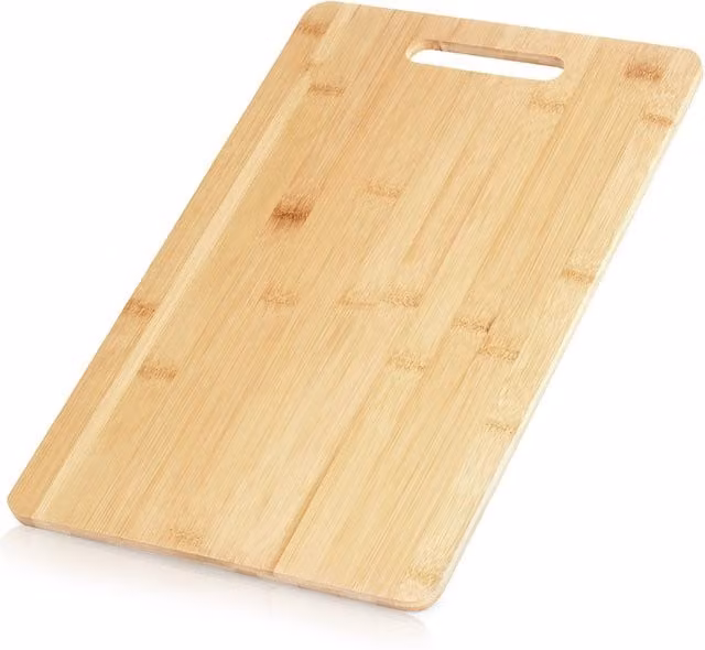 Tabla de cortar rectangular de bambú Vilde con asa, multicolor, An/P: 40 x 25,5 cm