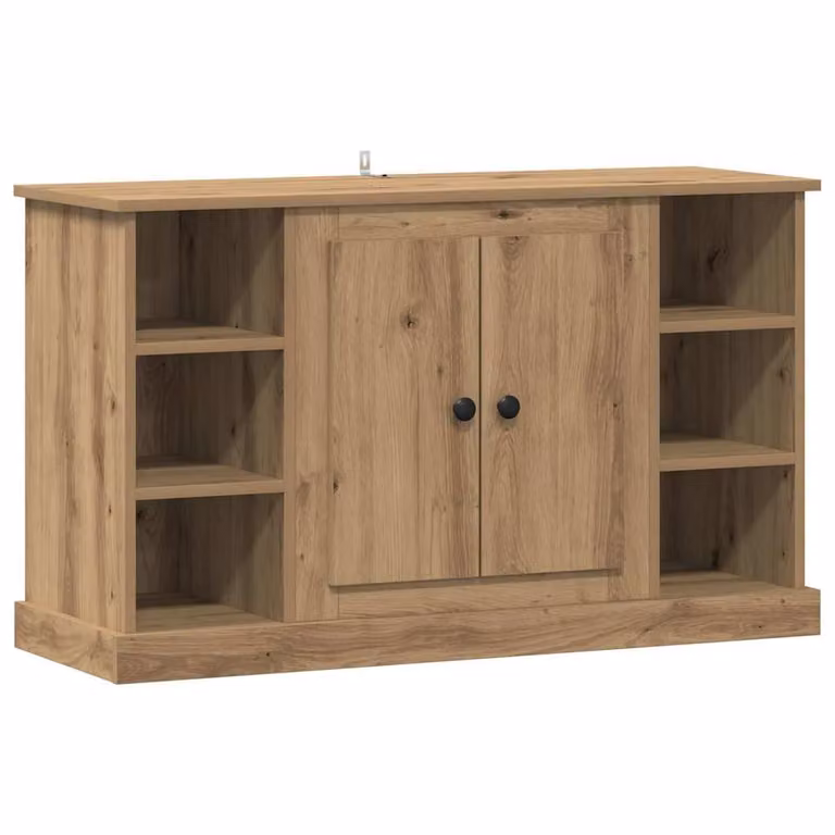 Vitrina de estilo rústico vidaXL en color roble y marrón, fabricada en madera de ingeniería, An/P/Al: 100 x 35,5 x 60 cm
