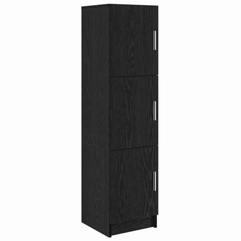 Aparador alto vidaXL en roble y negro con diseño minimalista, An/P/Al: 122.5 x 31.5 x 32 cm