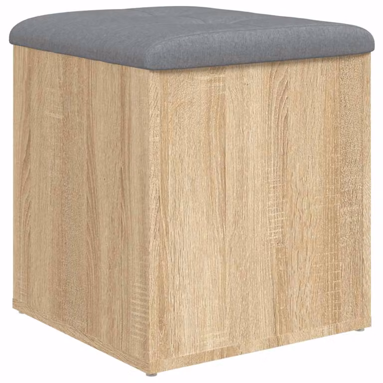 Banco de almacenaje vidaXL en madera de ingeniería color roble sonoma An/P/Al: 42 x 42 x 45 cm