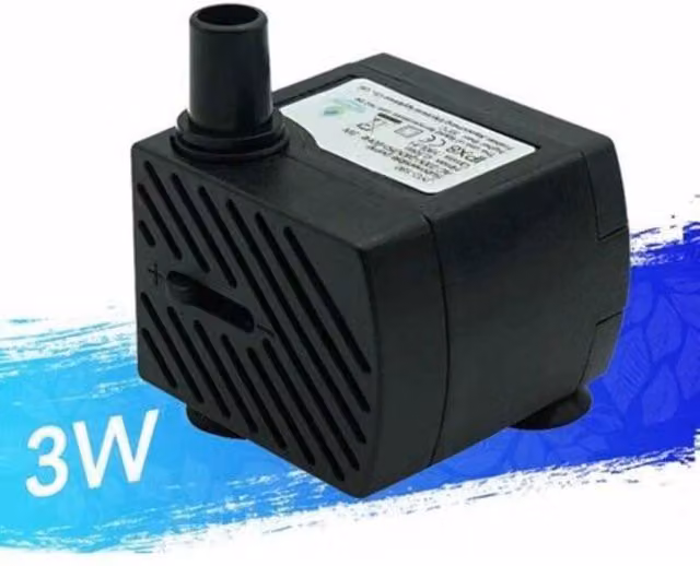 Bomba de agua ultra silenciosa LIIYIELA de 180 l/h y 3W en color negro para acuarios, estanques y fuentes