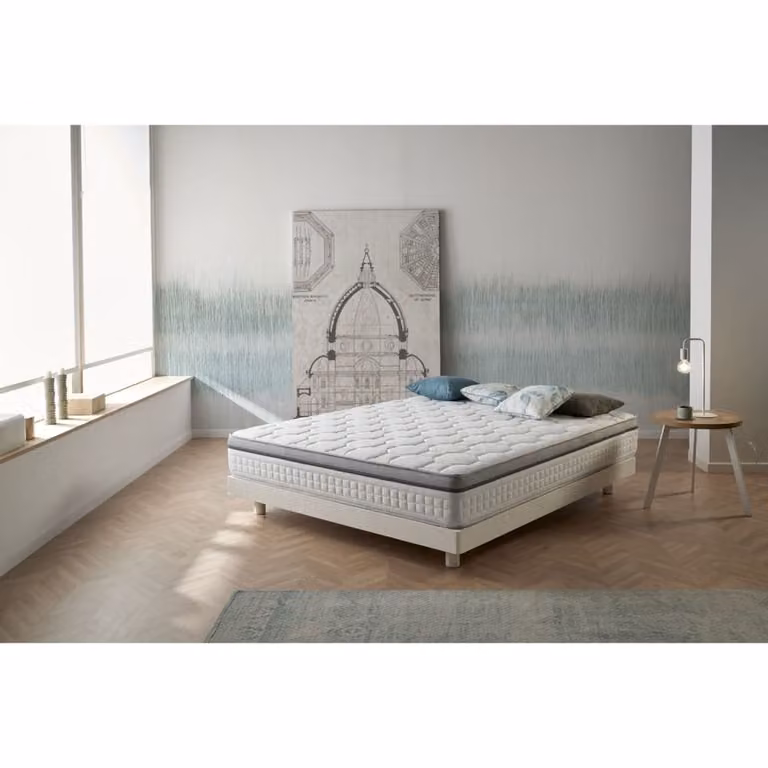 Colchón híbrido de muelles ensacados Royal Botania con visco gel blanco An/P/Al: 120 x 190 x 31 cm