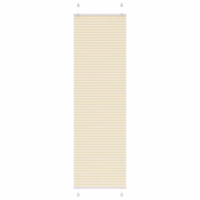 Estor Plisado vidaXL en color beige de poliéster semitransparente, Ancho: 64,4 cm, Alto: 200 cm