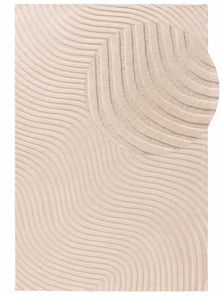 Alfombra de lana Benuta de diseño moderno en color beige, An/P: 120 x 170 cm