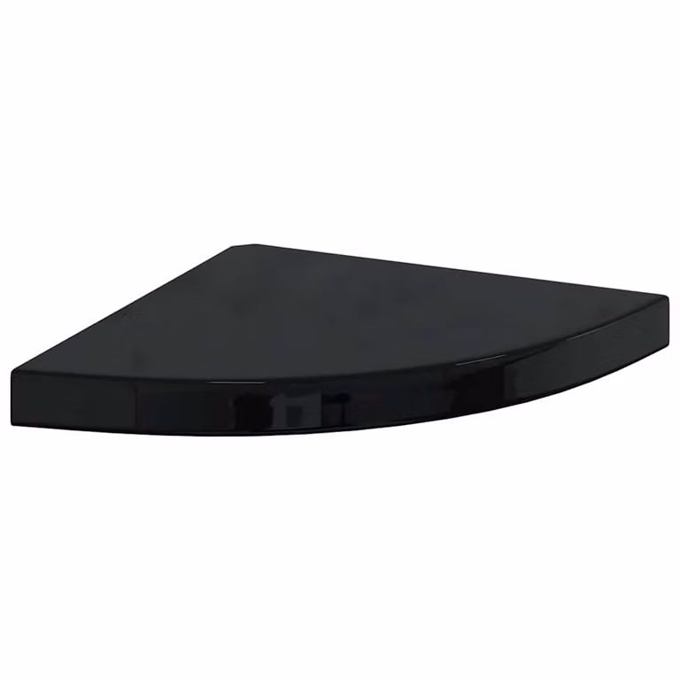 Estante flotante de esquina vidaxl en negro brillante de MDF An/P/Al: 35 x 35 x 3,8 cm