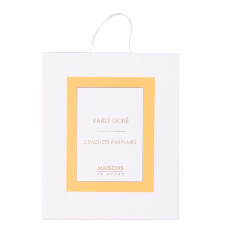 Set de 2 bolsitas perfumadas de Maisons du Monde con aroma floral y frutal en colores blanco y dorado para adultos