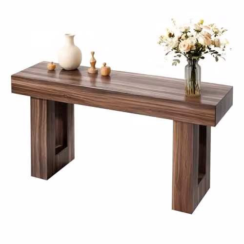 Mesa consola de estilo rústico VEVOR en color marrón, ideal para salón, dormitorio o pasillo, An/P/Al: 160 x 35 x 85 cm