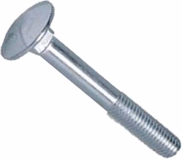 Tornillo carrocero de cabeza cuadrada Mibricotienda con tuerca color plata An/P/Al: 10 x 160 mm