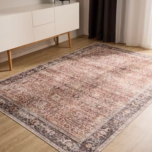 Alfombra Benuta Basic George Multicolor de Estilo Vintage y Abstracto, Rectangular y Lavable, An/P: 140 x 200 cm