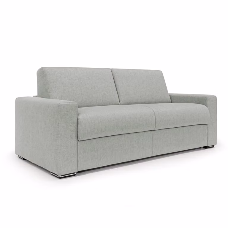 Sofá convertible moderno Divani.Store en gris con colchón de 20 cm y Ancho: 220 cm