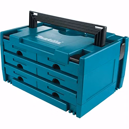 Caja de 6 cajones Makita Makpac apilable color petrol