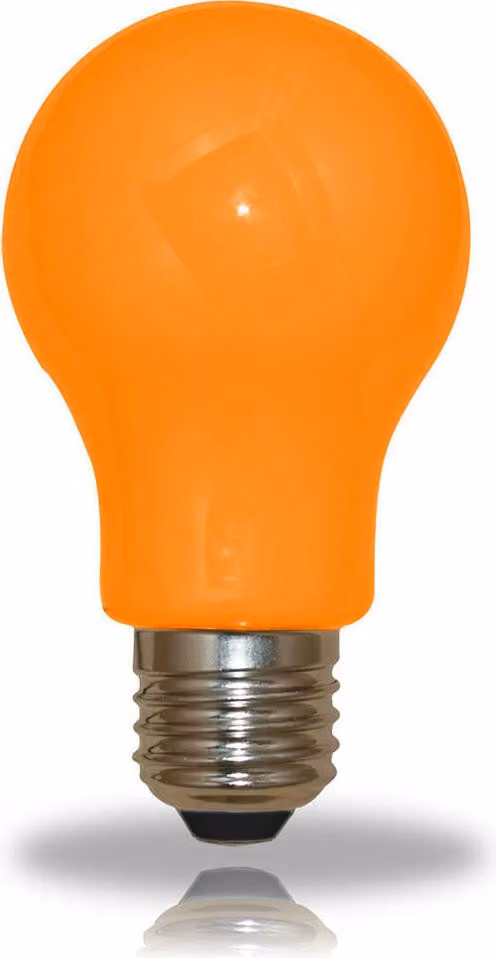 Pack de 10 bombillas LED decorativas NCC-Licht de cristal, color naranja, casquillo E27, 3W para interior y exterior