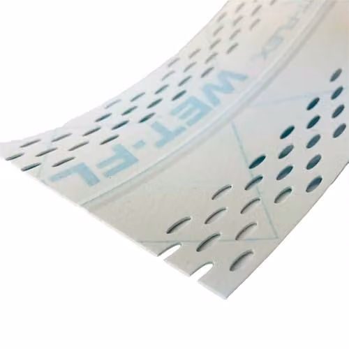 Perfil de borde flexible Wet Flex 100 Strait-Flex de fibra de vidrio color gris, 8 rollos de 30,5 m para protección de cantos en construcción en seco