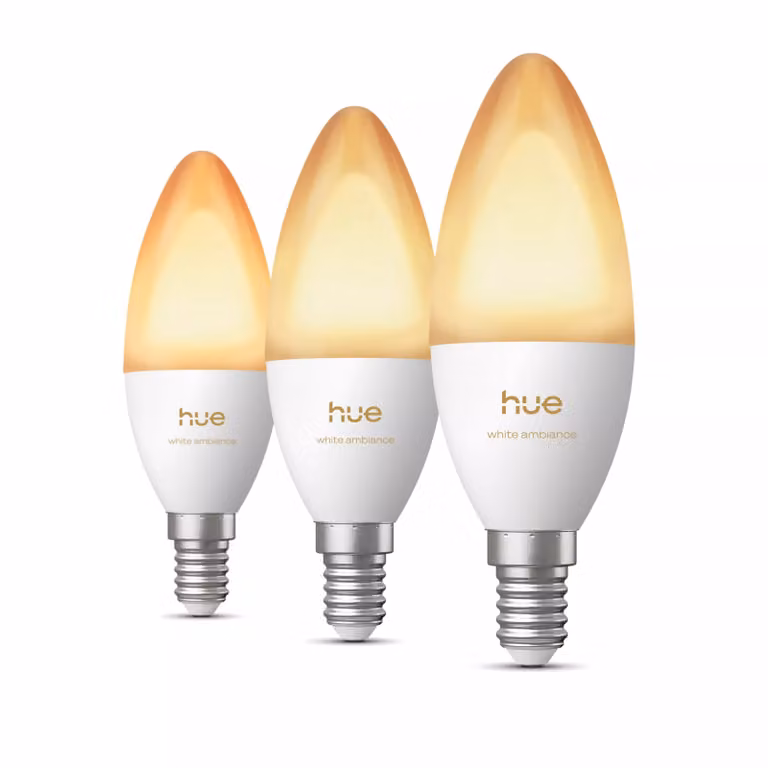 Bombilla LED Inteligente Philips Hue White Ambiance Vela B39 E14 Regulable Blanca