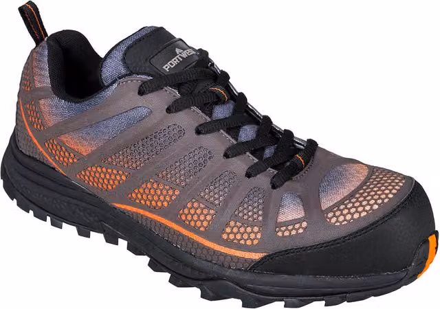Zapato deportivo bajo Portwest Compositelite Spey S1P textil naranja y negro
