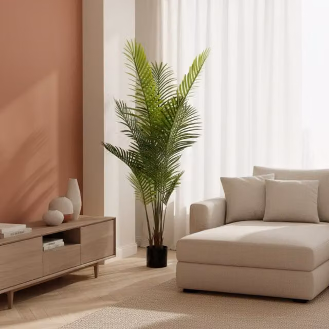 Planta artificial de palmera con maceta KACTUS REPUBLIC de color verde y 180 cm de altura